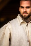 Hand-woven vest "Lutz" Natural L