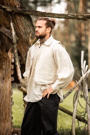 Handwoven vest "Lutz" Natural XL