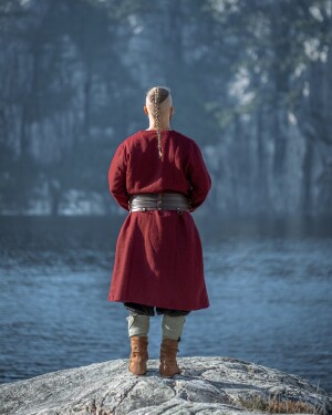 Falda con solapa de lana "Balder" Rojo XXXL