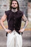 Gefütterter Samtwams "Heinrich" Braun S
