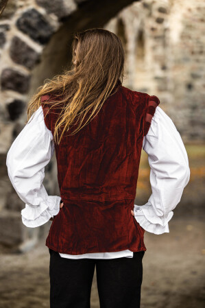 Noble doblete de terciopelo "Pierre" Rojo S