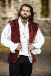 Noble doblete de terciopelo "Pierre" Rojo S