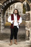 Edler Samt-Wams "Pierre" Rot L