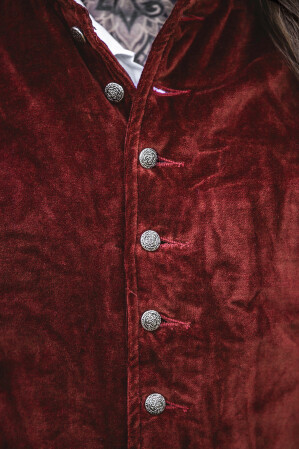Edler Samt-Wams "Pierre" Rot XL