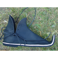 016 Nubuck leather beak shoe - black