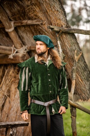 Lansquenet jacket with slit sleeves "Brandolf" Green XXL