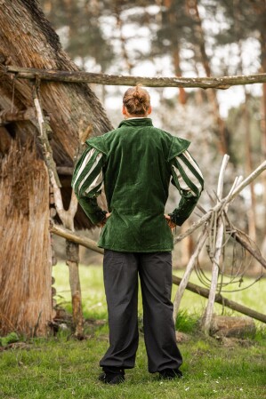 Lansquenet jacket with slit sleeves "Brandolf" Green XXL