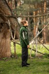 Landsknechtjacke mit geschlitzten Ärmeln "Brandolf" Grün XXXL