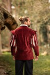 Landsknechtjacke mit geschlitzten Ärmeln "Brandolf" Rot S