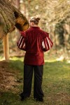 Landsknechtjacke mit geschlitzten Ärmeln "Brandolf" Rot M
