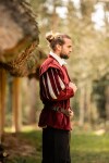 Lansquenet jacket with slit sleeves "Brandolf" Red XXL
