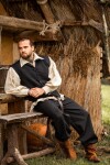 Vest made of hand-woven cotton "Irvin" Black XL