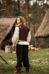 Gilet en coton tissé à la main "Irvin" Marron S