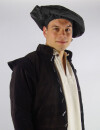 Velvet beret "Kurt" Black XL 58-60 cm