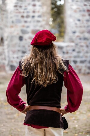 Basco di velluto "Kurt" Rosso XL 58-60 cm