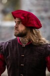 Basco di velluto "Kurt" Rosso XL 58-60 cm