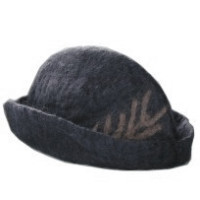 Sombrero de fieltro rústico "Falko" Negro