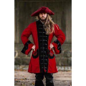 Cappello in feltro di lana tricorno "Hugo" Rosso