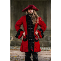 Chapeau en feutre de laine tricorne "Hugo" Rouge