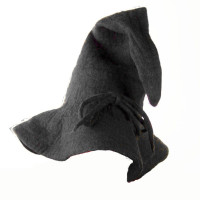 Wizard wool hat "Merlin" Black