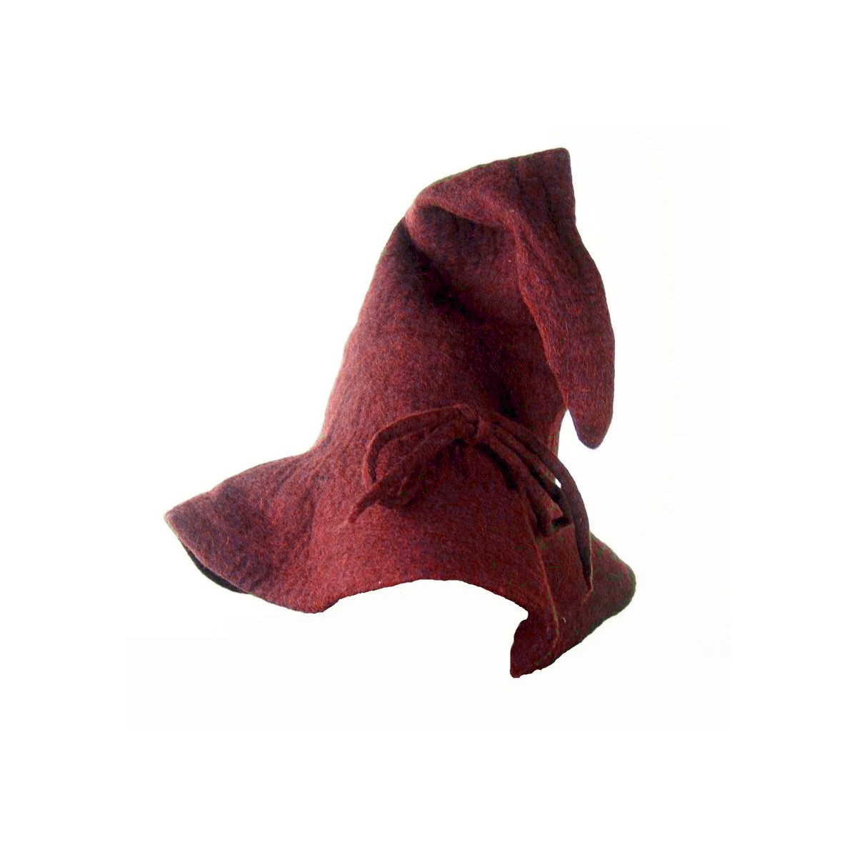 Zaubererhut aus Wolle Merlin Rot