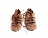 002 Kinderbundschuhe aus Veloursleder- Braun 30
