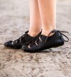 Bundschuhe aus Nubukleder- Schwarz 36