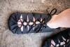 Bundschuhe aus Nubukleder- Schwarz 41