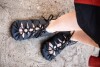 Nubuck leather sandals- Black 43
