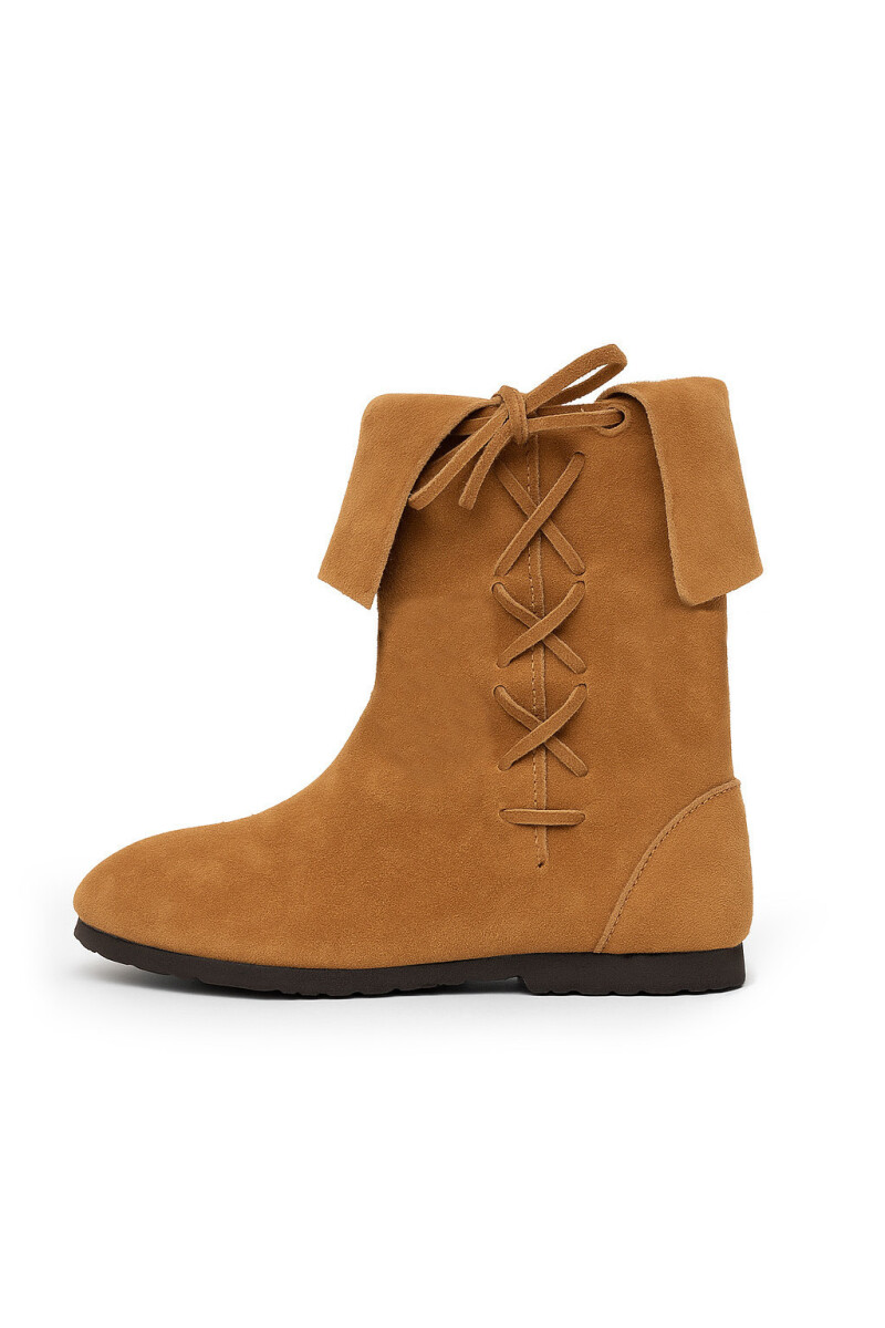 Stulpenstiefel aus Wildleder "Sigurd" Braun 42