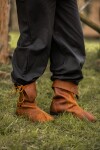 008 Mittelalter Stulpenstiefel aus Nubukleder- Braun