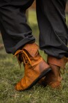008 Botas medievales de cuero nubuck - Marrón