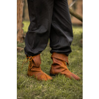 008 Medieval boot top boots in nubuck leather- brown