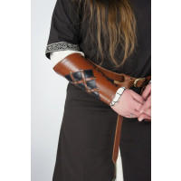 1255 Leather bracers "Orm" - brown/black