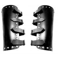 1257 Leather bracer "Mar" - black