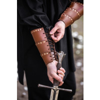 1259 Bracelet en cuir "Arn" avec rivets - Marron