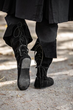 Botas Piratas de gamuza "Geoffrey" Negro 46