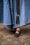 Mittelalter-Damenschuhe  "Cecilie" mit Ledersohle Braun 39