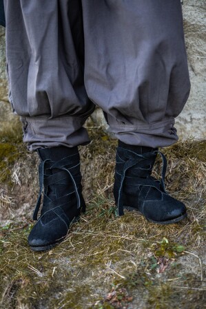 Haithabu-Stiefel aus Wildleder "Magne" Schwarz 36