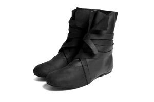 Haithabu Stiefel aus Nubukleder "Floki" Schwarz 49