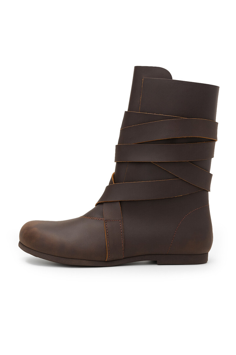 Haithabu Stiefel aus Nubukleder "Floki" Braun 36