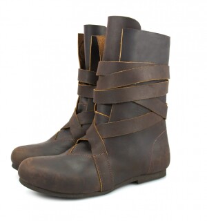 Haithabu Stiefel aus Nubukleder "Floki" Braun 36