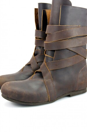 Haithabu Stiefel aus Nubukleder "Floki" Braun 36