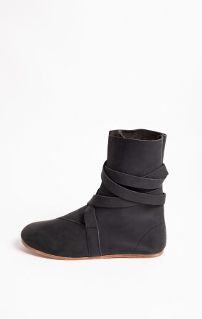 Haithabu Stiefel mit Ledersohle "Sjur" Schwarz 43