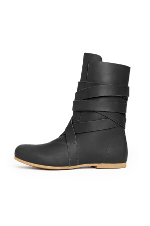 Bottes Haithabu avec semelle en cuir "Sjur" Noir 44