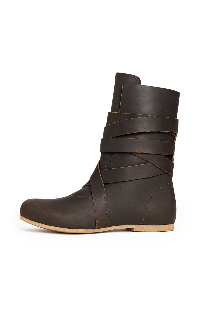 Haithabu Stiefel mit Ledersohle "Sjur" Braun 36