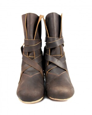 Haithabu boots with leather sole "Sjur" Brown 44