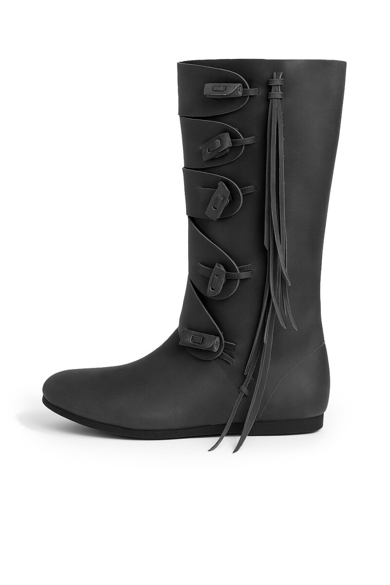 Hohe Wikingerstiefel "Rasmus" Schwarz 39