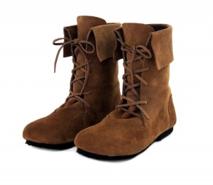 074 Mittelalter-Stiefel "Aurin" mit Stulpe - Braun