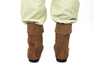 074 Mittelalter-Stiefel "Aurin" mit Stulpe - Braun
